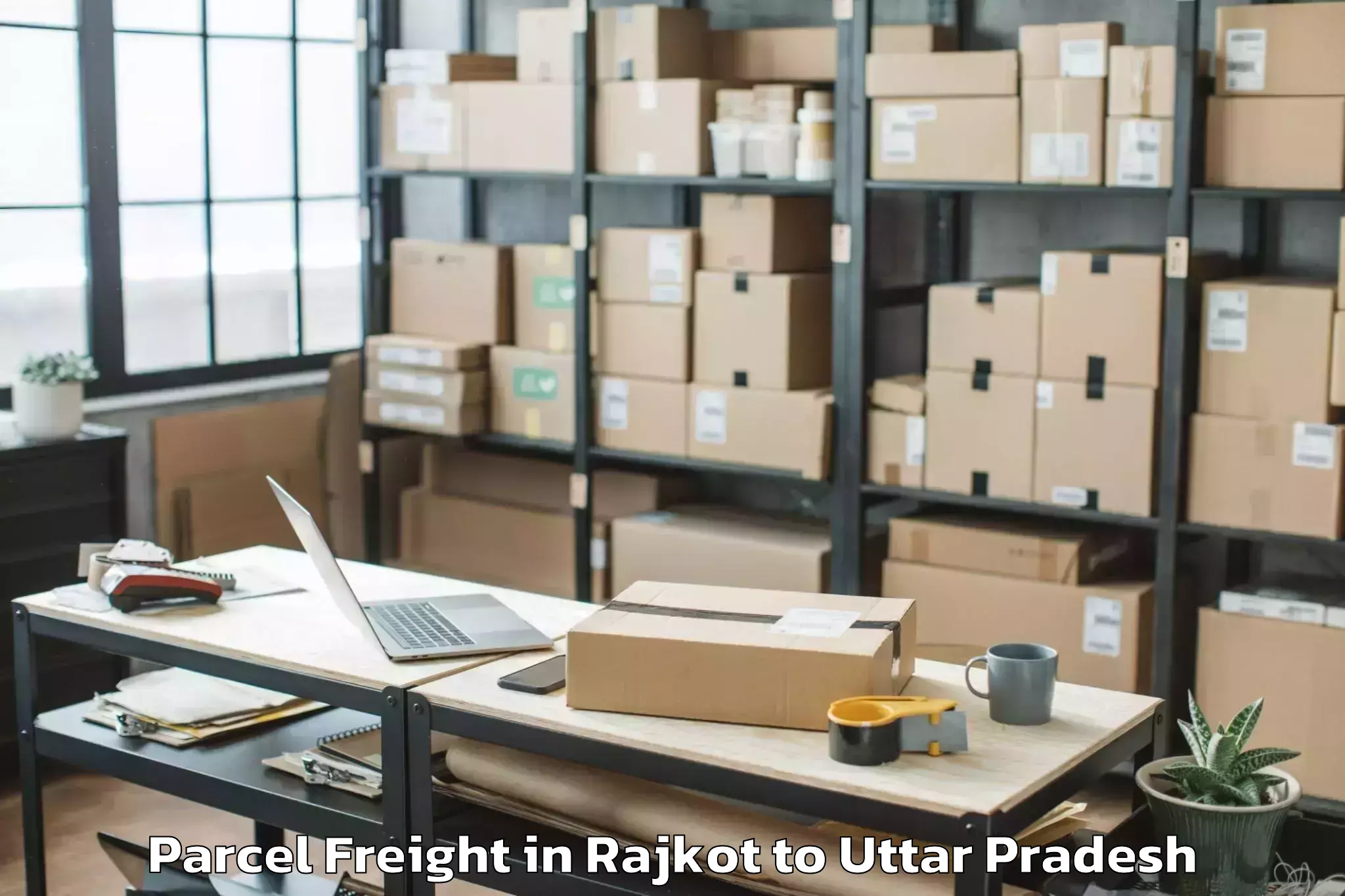 Affordable Rajkot to Amausi Airport Lko Parcel Freight